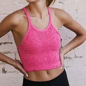 FREE PEOPLE MOVEMENT Happiness Runs Floral Crop Tank – (Size Small)